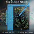 BUĞZ 20 Inc Renkli Lcd Grafik Dijital Kalemli Çizim Tableti Yazı Tahta Not Yazma Eğitim Tableti Mavi