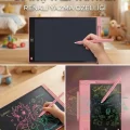 BUĞZ 20 Inc Renkli Lcd Grafik Dijital Kalemli Çizim Tableti Yazı Tahta Not Yazma Eğitim Tableti Pembe