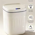 BUĞZ 20 Litre Hareket Sensörlü Akıllı Çöp Kovası Beyaz