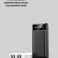 BUĞZ 20.000mAh PD Powerbank LED Işık LCD Ekran Dahili Kablo Çoklu Giriş Yeni Nesil