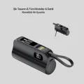 BUĞZ 2000mAh Mini Powerbank Dahili Konektörlü PD 20W