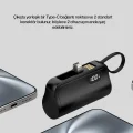 BUĞZ 2000mAh Mini Powerbank Dahili Konektörlü PD 20W - Lisinya