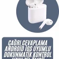  2025 Model Çağrı Cevaplayabilen Bluetooth Kulaklık Beyaz Dokunmatik Kontrol