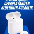BUĞZ 2025 Model Çağrı Cevaplayabilen Bluetooth Kulaklık Beyaz Dokunmatik Kontrol - BUĞZ