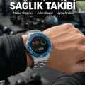 BUĞZ 2025 Model Yuvarlak Ekran Android ve İOS Uyumlu GPS Takibi Yapabilen Akıllı Saat Yeni Nesil