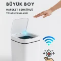 BUĞZ 20L Akıllı Sensörlü Çöp Kovası UV Işık Koku Geçirmez Mutfak Banyo Ofis İçin