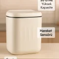  20L Sensörlü Akıllı Antibakteriyel Çöp Kovası Otomatik Kapaklı, Banyo Mutfak 4 Pil Yanında