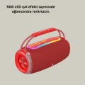  20W Güçlü Ses Çift Sürücülü RGB LED Işıklı Bluetooth 5.3 Hoparlör