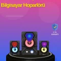  2.1 Kanal RGB LED Oyun Hoparlörü Subwoofer Destekli