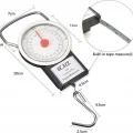 BUĞZ 22 Kg/50lb Kancalı Tartı Aleti 1 Metre Mezuralı Askılı Balıkçı Terazisi