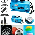 BUĞZ 220 Volt-12 Volt 250 Psi Geniş Uygulama Yelpazesi Kompresör Lastik Hava Şişirme Oto Pompası