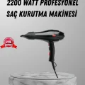 BUĞZ 2200W Fön Makinesi – Profesyonel AC Motor, Soğuk ve Sıcak Üfleme