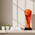 BUĞZ 23cm Turuncu Basketbol Kupa Biblo Modern Ödül Dekor Ürünü