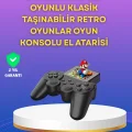 BUĞZ 2.4 İnç Ekranlı 500 Oyunlu Taşınabilir Retro Oyun Konsolu, Şarjlı El Tipi Mini