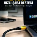 BUĞZ 240W 3ü 1 Arada Hızlı Şarj Kablosu USB Type-C Lightning Micro USB