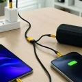 BUĞZ 240W 3ü 1 Arada Hızlı Şarj Kablosu USB Type-C Lightning Micro USB
