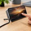 BUĞZ 240W Type-C Telefon Standlı Örgülü Şarj ve Data Kablosu