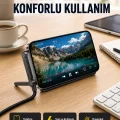 BUĞZ 240W Type-C to Type-C Katlanabilir Standlı Hızlı Şarj Kablosu