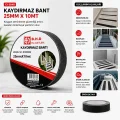 BUĞZ 25mm X 10mt Kaydırmaz Siyah Bant Bx40