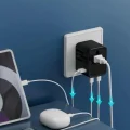 BUĞZ 25w Evrensel Seyahat Adaptörü, Eu/us/uk/au Priz Dönüştürücü, 1x Usb, 2x Type-c Hızlı Şarj