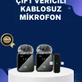 BUĞZ 2in1 Kablosuz Yaka Mikrofonu iOS ve Android Uyumlu