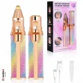 BUĞZ 2in1 USB Şarjlı Yüz ve Kaş Tüy Alıcı, Tahrişsiz Hassas Kesim ve Premium Simli Gövde
