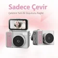 BUĞZ 2k Mini Dijital Retro Video Kamera Flaşlı Dijital Vlog Mini Fotoğraf Makinesi Türkçe Menü Yeşil