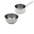 BUĞZ 2pcs Set Paslanmaz Çelik Cheff Sütlük - Sosluk=14cm - Derin Kap=17cm Bx40