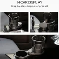 BUĞZ 2’si 1 Arada Ayarlanabilir Araç Bardak Tutucu, Genişleyebilir Üst Kısım 3”-6.2”, Şişe Adaptörü, Araba Organizatörü, Dayanıklı Taban, Ramblers Hydroflask Uyumlu, Modern Araç Düzenleyic