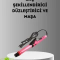 BUĞZ 2’si 1 Arada Saç Düzleştirici ve Maşa – 5 Isı Seviyesi, Seramik Kaplama, Döner Kablolu Ergonomik Tasarım