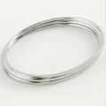 BUĞZ Parlak Cilali 3lu Celik Bilezik Seti 60 mm Ic Cap 2 mm Kalinlik Ajda Bayan BX-313730