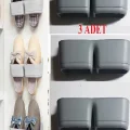 BUĞZ 3 Adet Banyo Terlik Tutucu - Kapı Arkası Pratik Raf - Terlik Tutucu