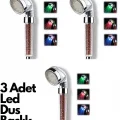  3 Adet Tasarruflu Boncuklu Ledli Duş Başlık-pil Veya Elektrik Gerekmez Kinetik Enerjili