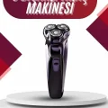  3 Bıçaklı Döner Başlıklı Sakal Sıfır Alma Tıraş Makinesi Profesyonel Paslanmaz Çelik