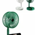BUĞZ 3 Kademe Hız Ayarlı Vantilatör Telefon Standlı Şarjlı Katlanabilir Soğutucu Pervane - BUĞZ