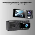 BUĞZ 3 Kameralı Araç İçi DVR Kayıt Cihazı  Ön İç Arka Kamera Full HD