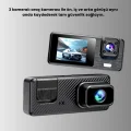BUĞZ 3 Kameralı Araç İçi DVR Kayıt Cihazı  Ön İç Arka Kamera Full HD - Lisinya
