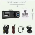  3 Kanal Araba DVR HD 1080P 3 Lensli Araç İçi KameraÜç Yönlü Kamera DVR araç kamera