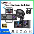  3 Kanal Araba DVR HD 1080P 3 Lensli Araç İçi KameraÜç Yönlü Kamera DVR Kaydedici Video
