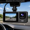 BUĞZ 3 Kanallı Araç Kamerası – Full HD 1080P Kayıt, 2” Ekran, Park Gözetimi Desteği Yeni Nesil