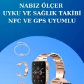  3 Kordonlu Dokunmatik Ekran Akıllı Saat ve 2.Nesil Kablosuz Bluetooth Kulaklık ANC/ENC