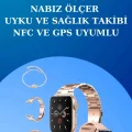 BUĞZ 3 Kordonlu Dokunmatik Ekran Akıllı Saat ve 2.Nesil Kablosuz Bluetooth Kulaklık ANC/ENC - BUĞZ