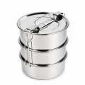 BUĞZ 3lü Metal Sefer Tası - Paslanmaz Çelik - 16 cm