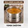 BUĞZ 3lü Metal Sefer Tası - Paslanmaz Çelik - 16 cm
