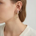 BUĞZ 3 lü Set Küpe Gold Renk Eros Yay Detaylı