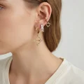 BUĞZ 3 lü Set Küpe Gold Renk Eros Yay Detaylı - BUĞZ