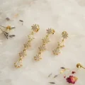 BUĞZ 3 lü Set Küpe Gold Renk Kutup Yıldızı Detaylı