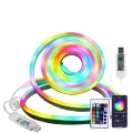 BUĞZ 3 Metre RGB Neon LED Şerit Işık Su Geçirmez Kumandalı ve Uygulama Kontrollü Dekoratif Aydınlatma