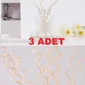 BUĞZ 3 Tek Adet 3 Model Aromaterapi Koku Dağıtıcı Rattan Şişe Ahşap Difüzör Çubuk (Spiral-Yaprak-Dalgalı)