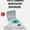 BUĞZ 3-ü-1 Gece Işığı Bluetooth Hoparlör Dijital Saat Vintage Plak Çalar Tasarımlı
